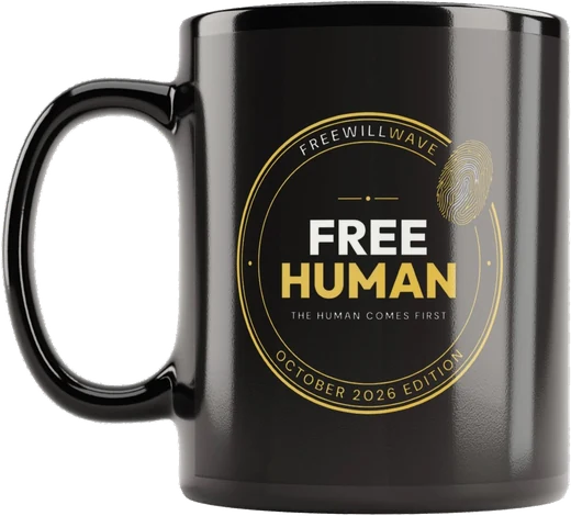 Free Human — October 2026 Edition mug