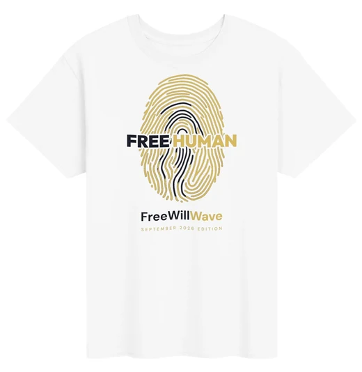 Free Human — September 2026 Edition tee, white