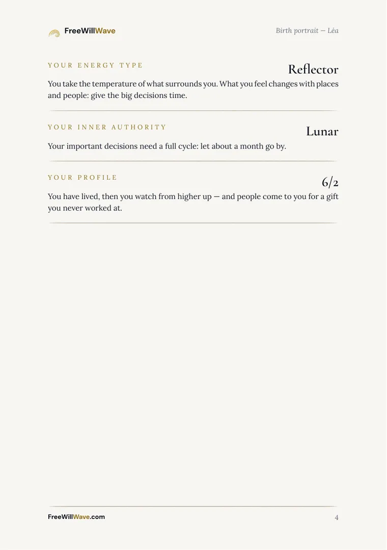 Page 4 of the example booklet