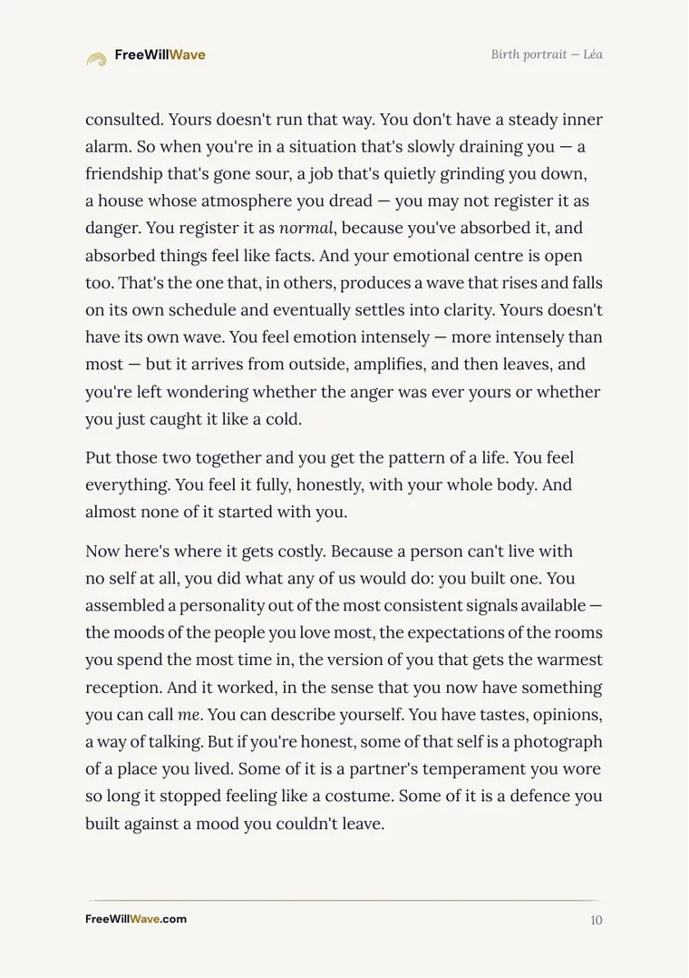 Page 10 of the example booklet