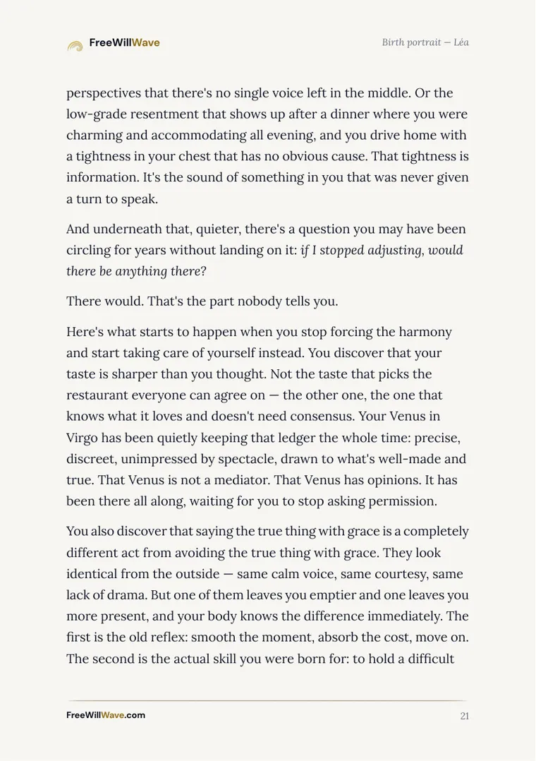 Page 21 of the example booklet