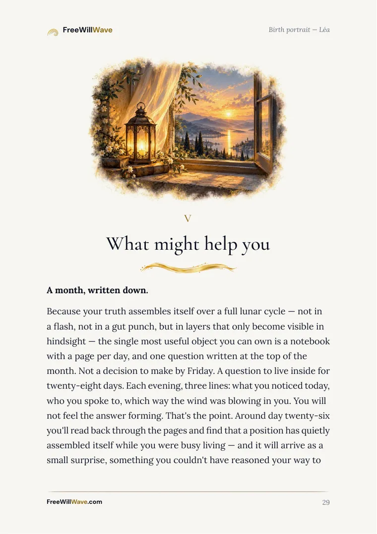 Page 29 of the example booklet