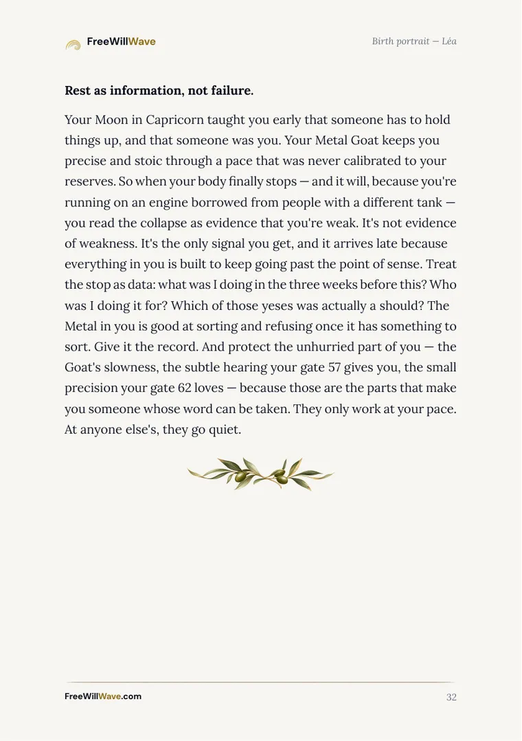 Page 32 of the example booklet