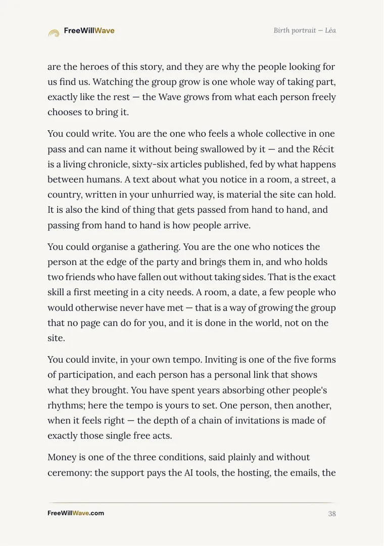 Page 38 of the example booklet