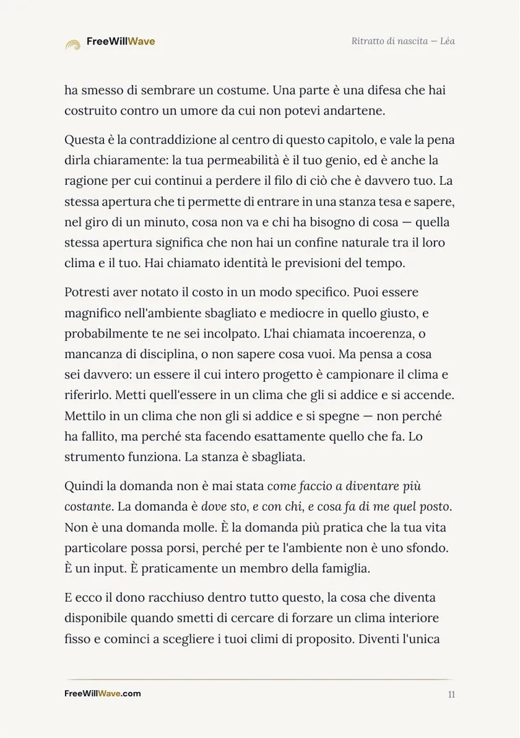 Pagina 11 del libretto di esempio