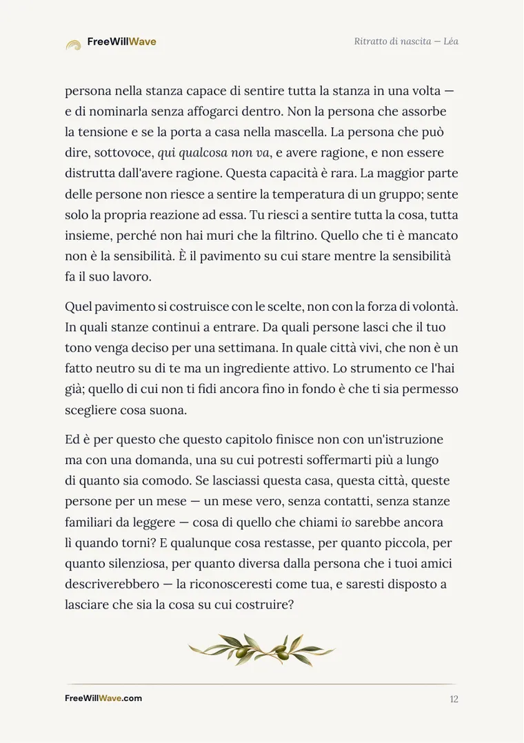 Pagina 12 del libretto di esempio