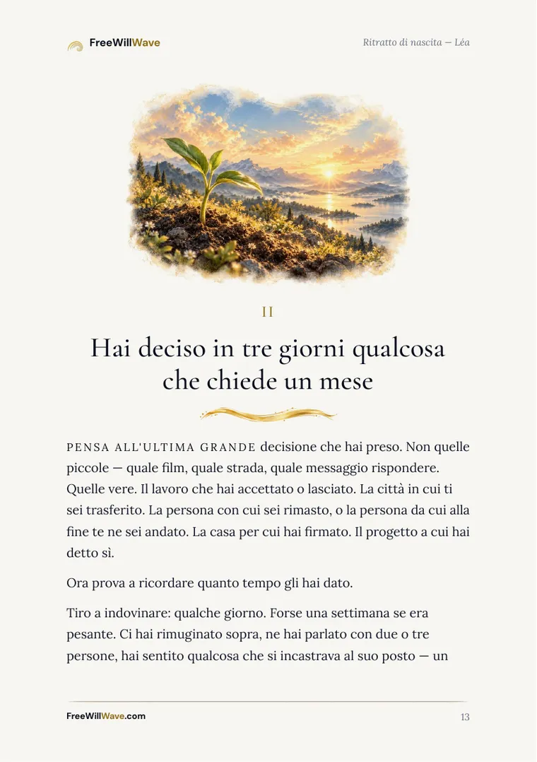 Pagina 13 del libretto di esempio