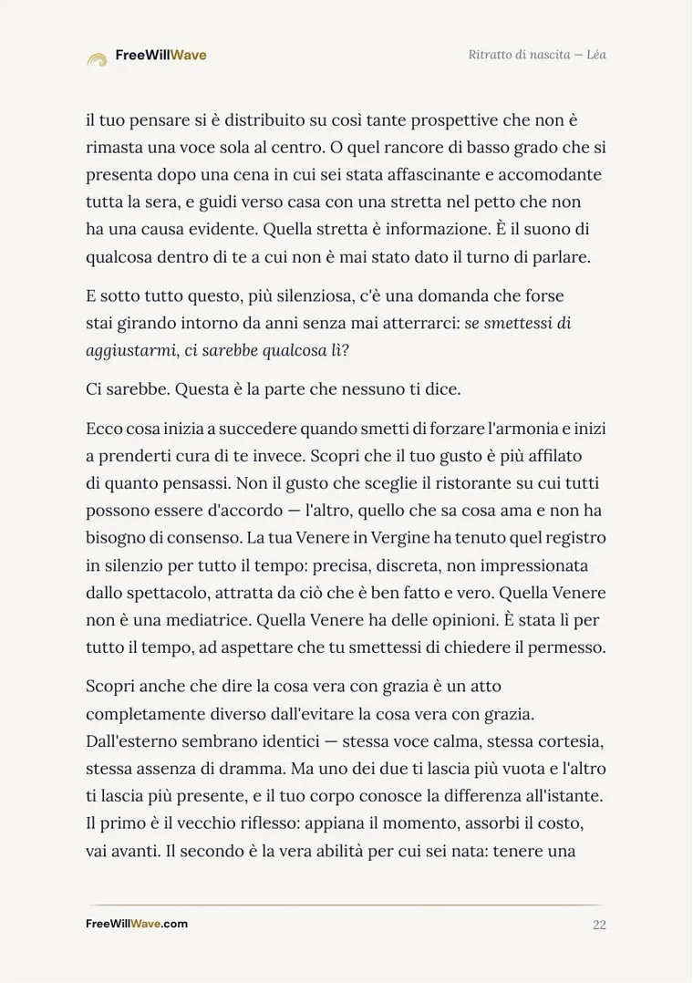 Pagina 22 del libretto di esempio