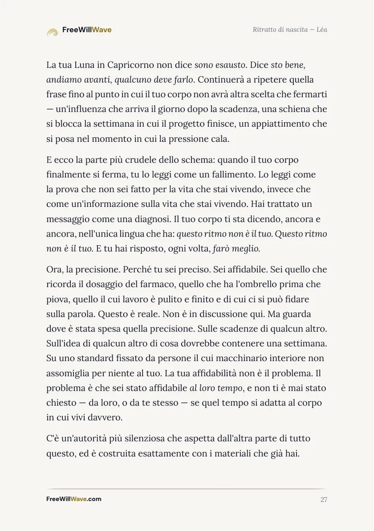 Pagina 27 del libretto di esempio
