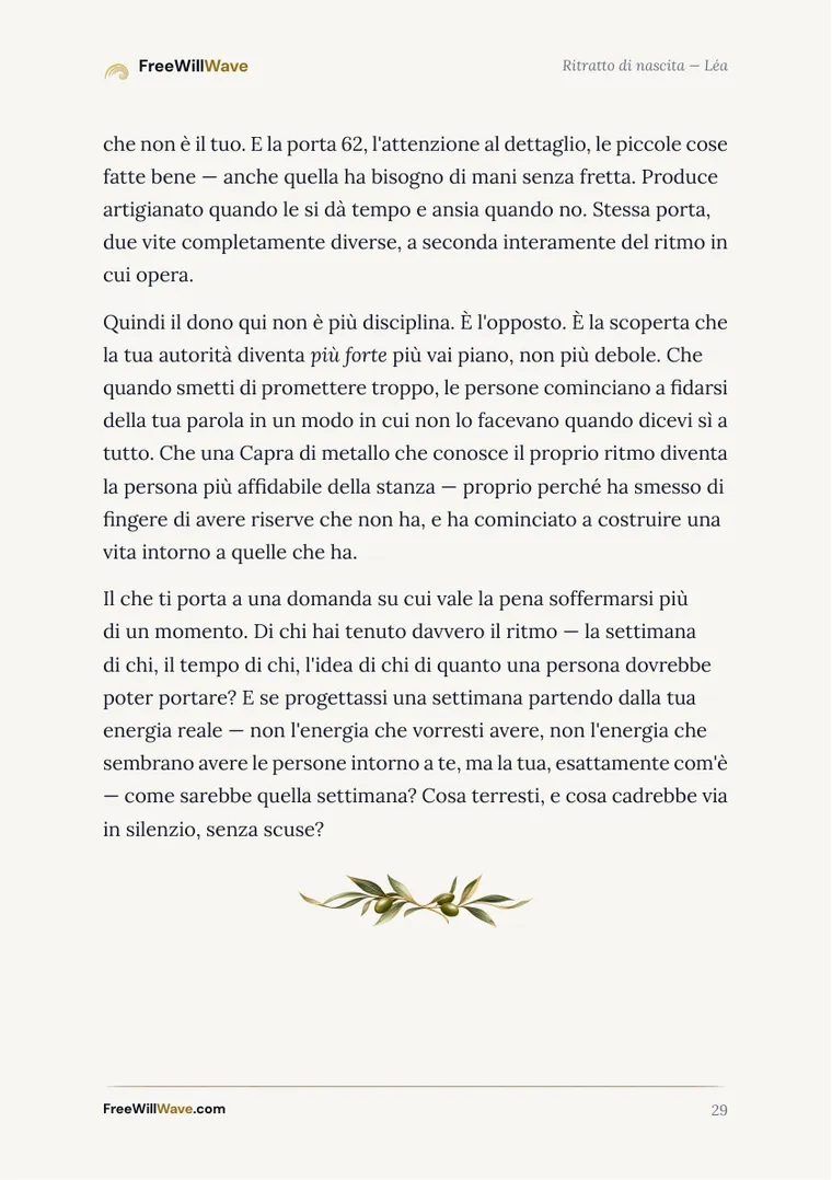 Pagina 29 del libretto di esempio