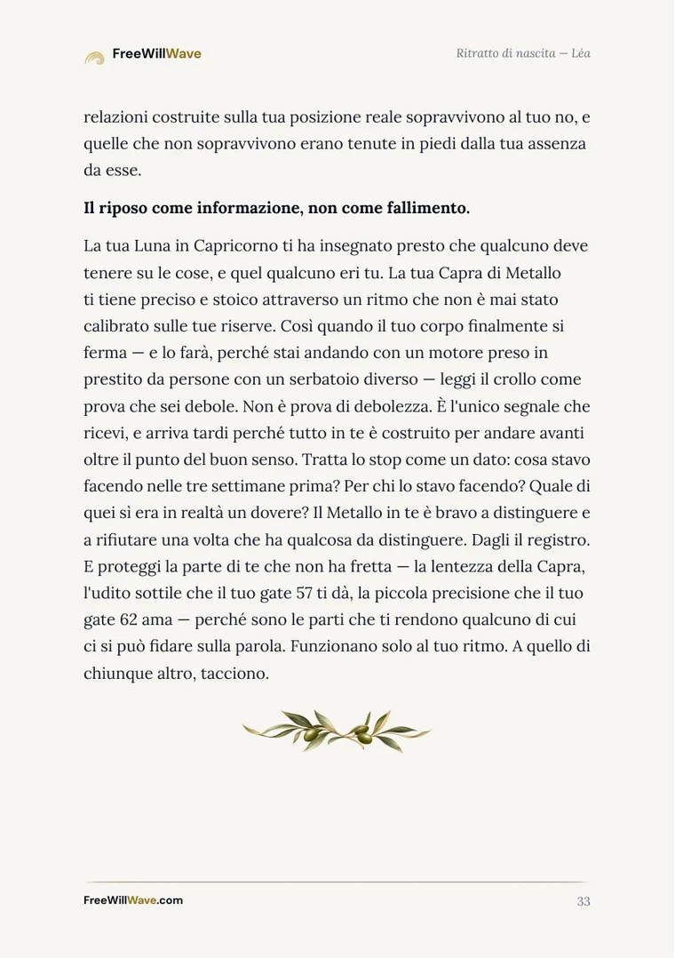 Pagina 33 del libretto di esempio