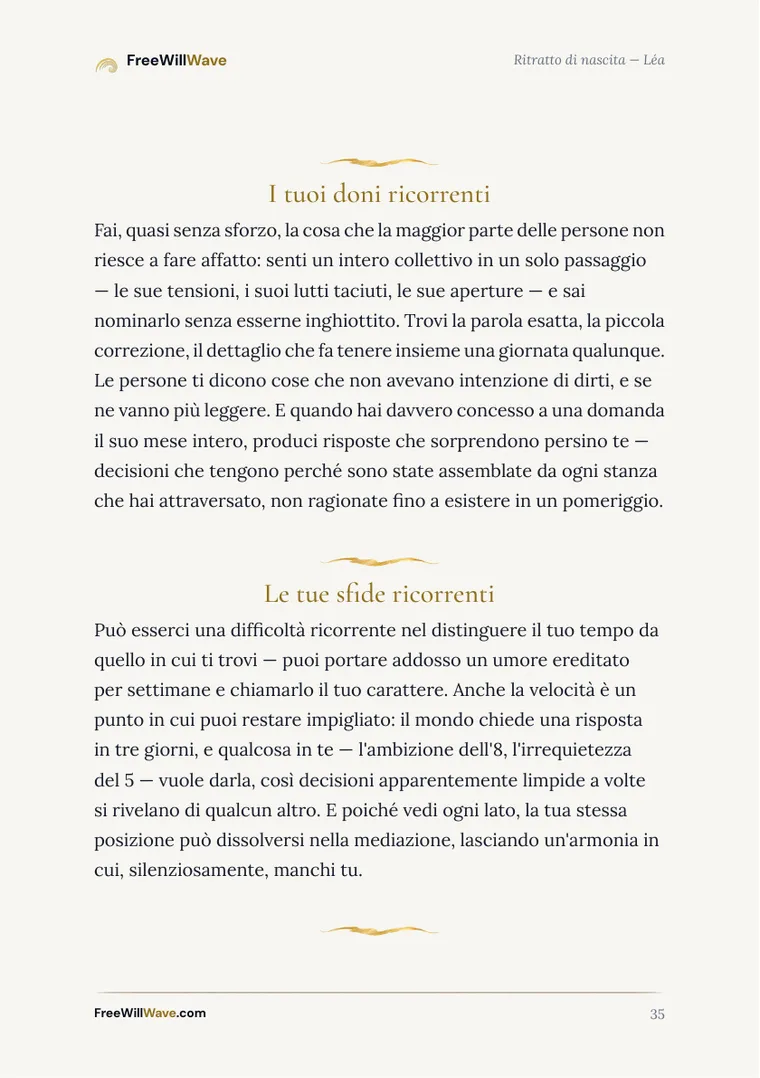 Pagina 35 del libretto di esempio
