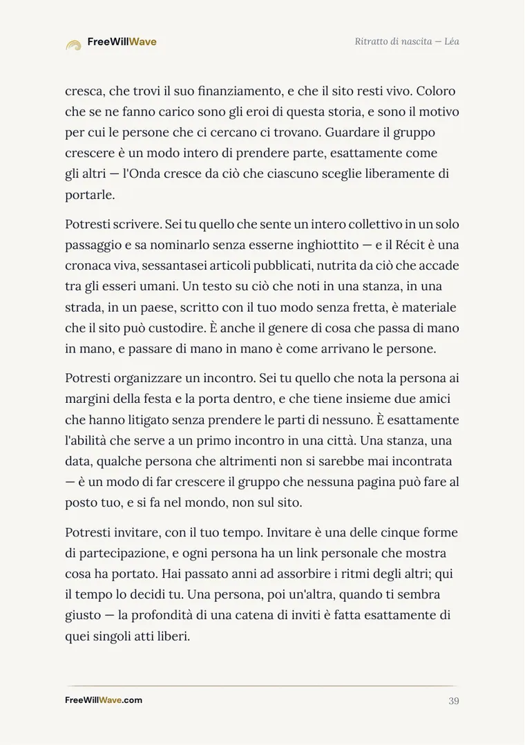 Pagina 39 del libretto di esempio