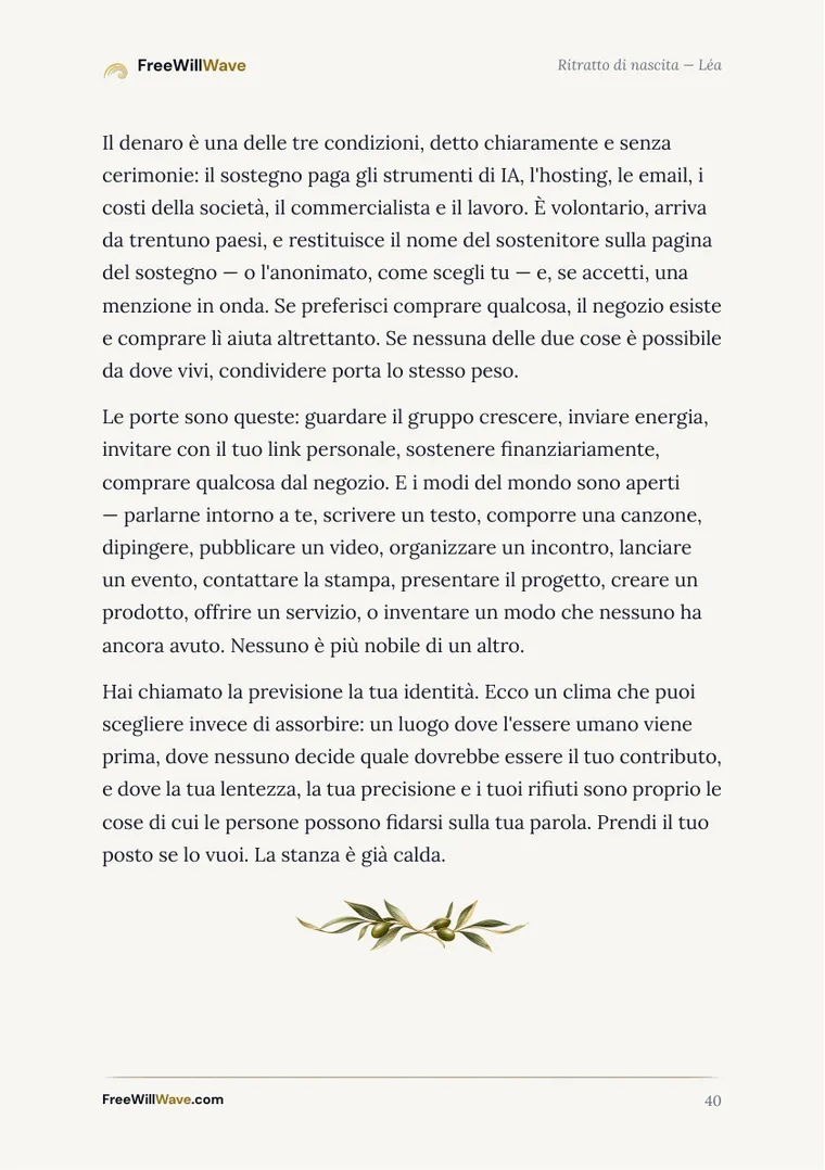 Pagina 40 del libretto di esempio