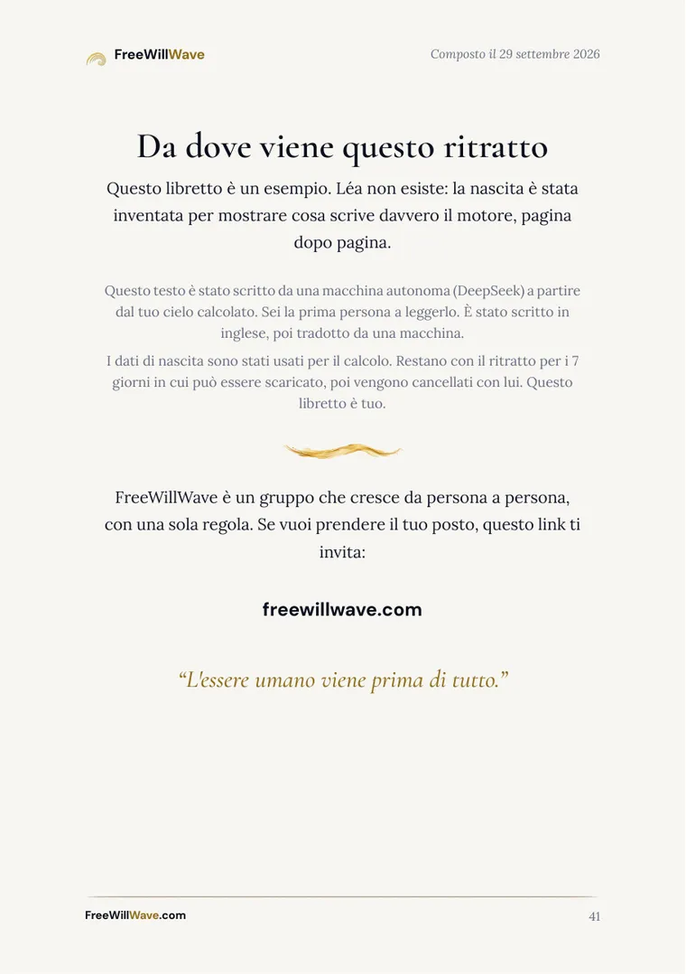 Pagina 41 del libretto di esempio