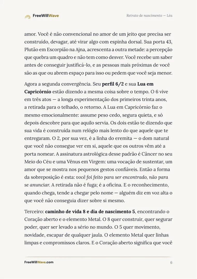 Página 6 do livreto de exemplo
