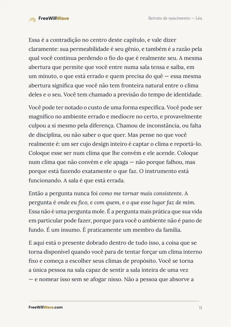 Página 11 do livreto de exemplo