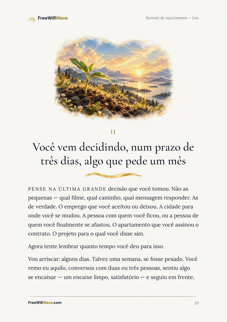 Página 13 do livreto de exemplo