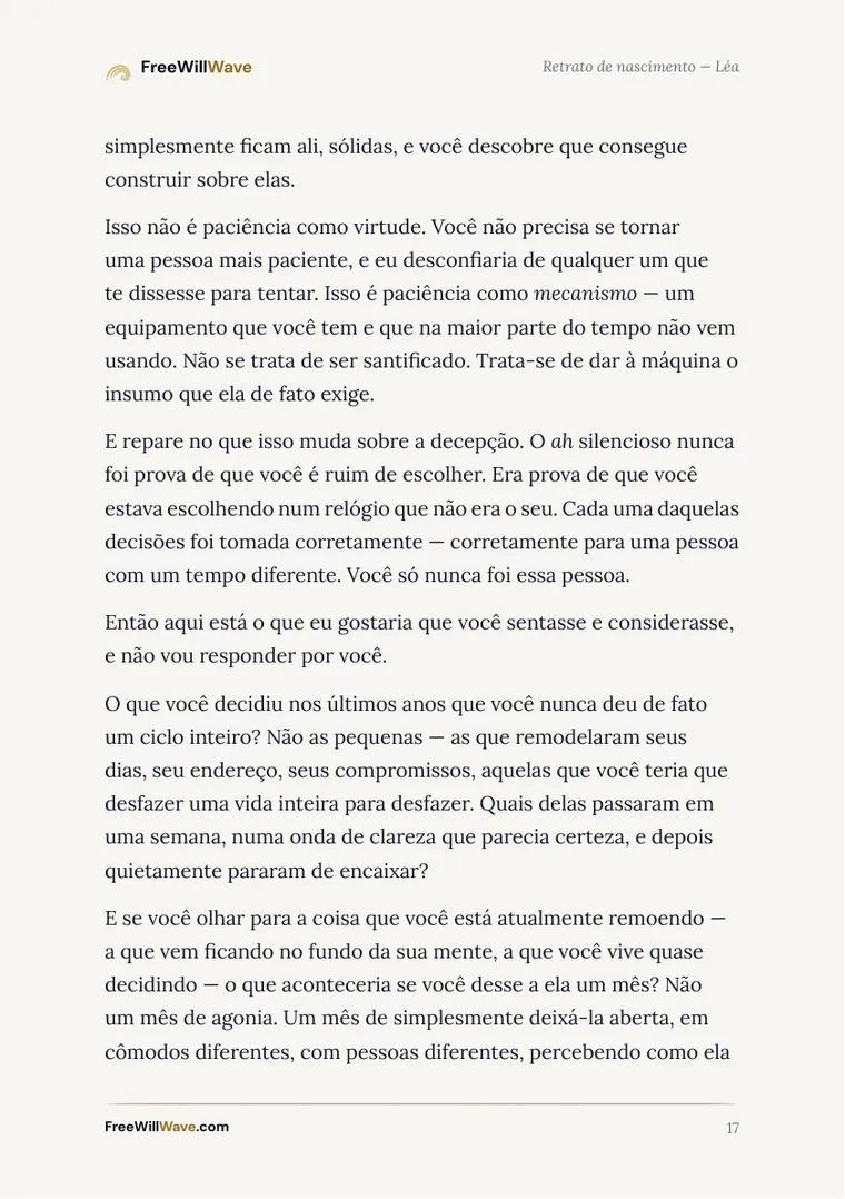 Página 17 do livreto de exemplo