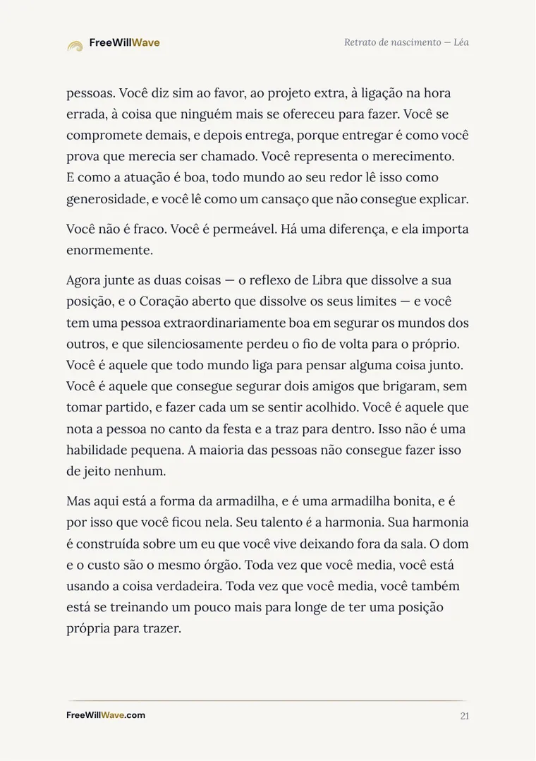 Página 21 do livreto de exemplo