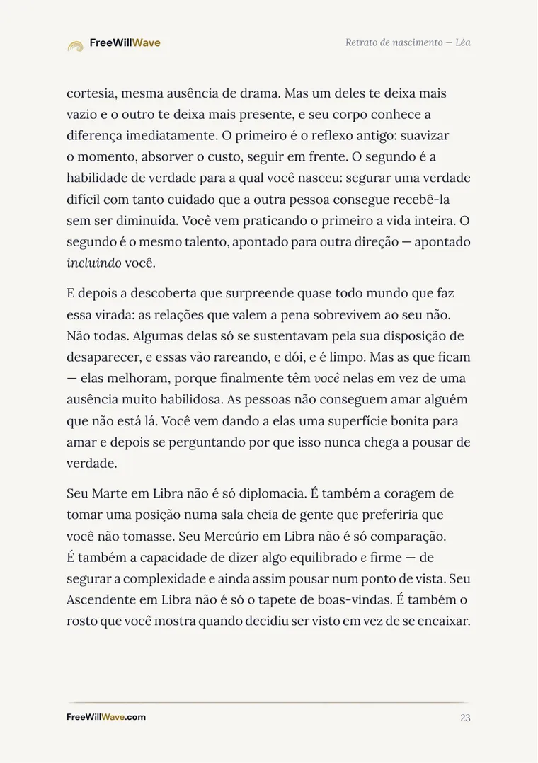 Página 23 do livreto de exemplo