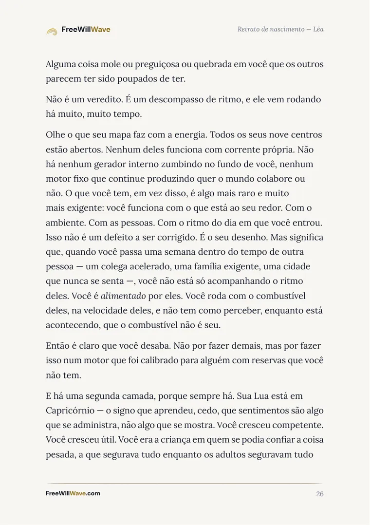 Página 26 do livreto de exemplo