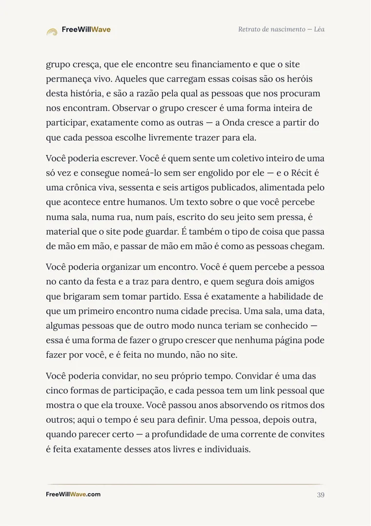 Página 39 do livreto de exemplo