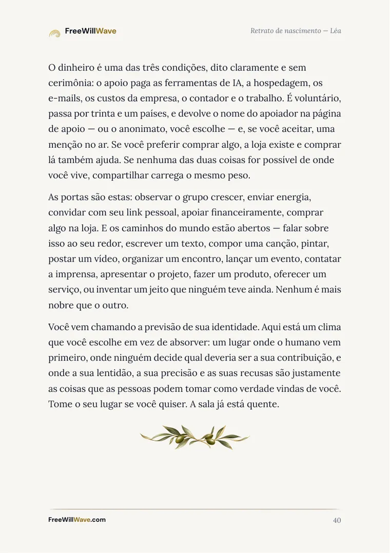 Página 40 do livreto de exemplo