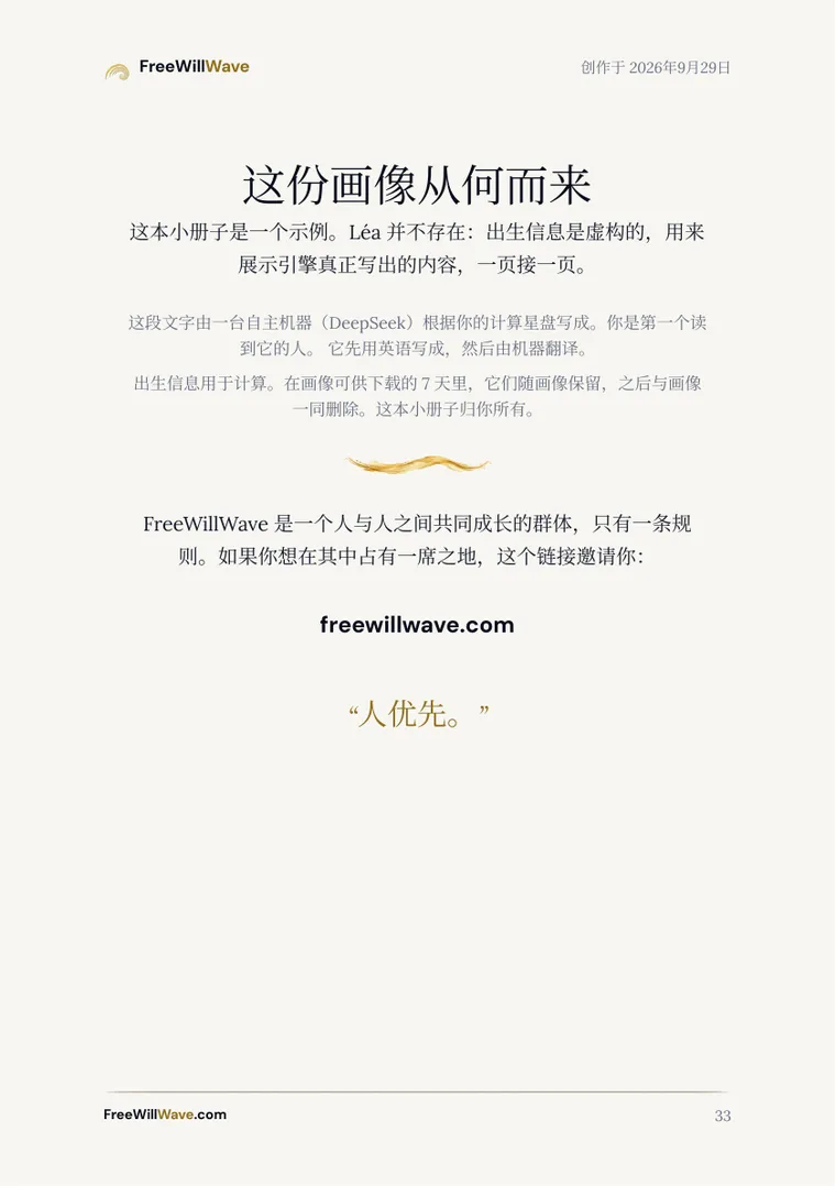 示例小册子的第33页
